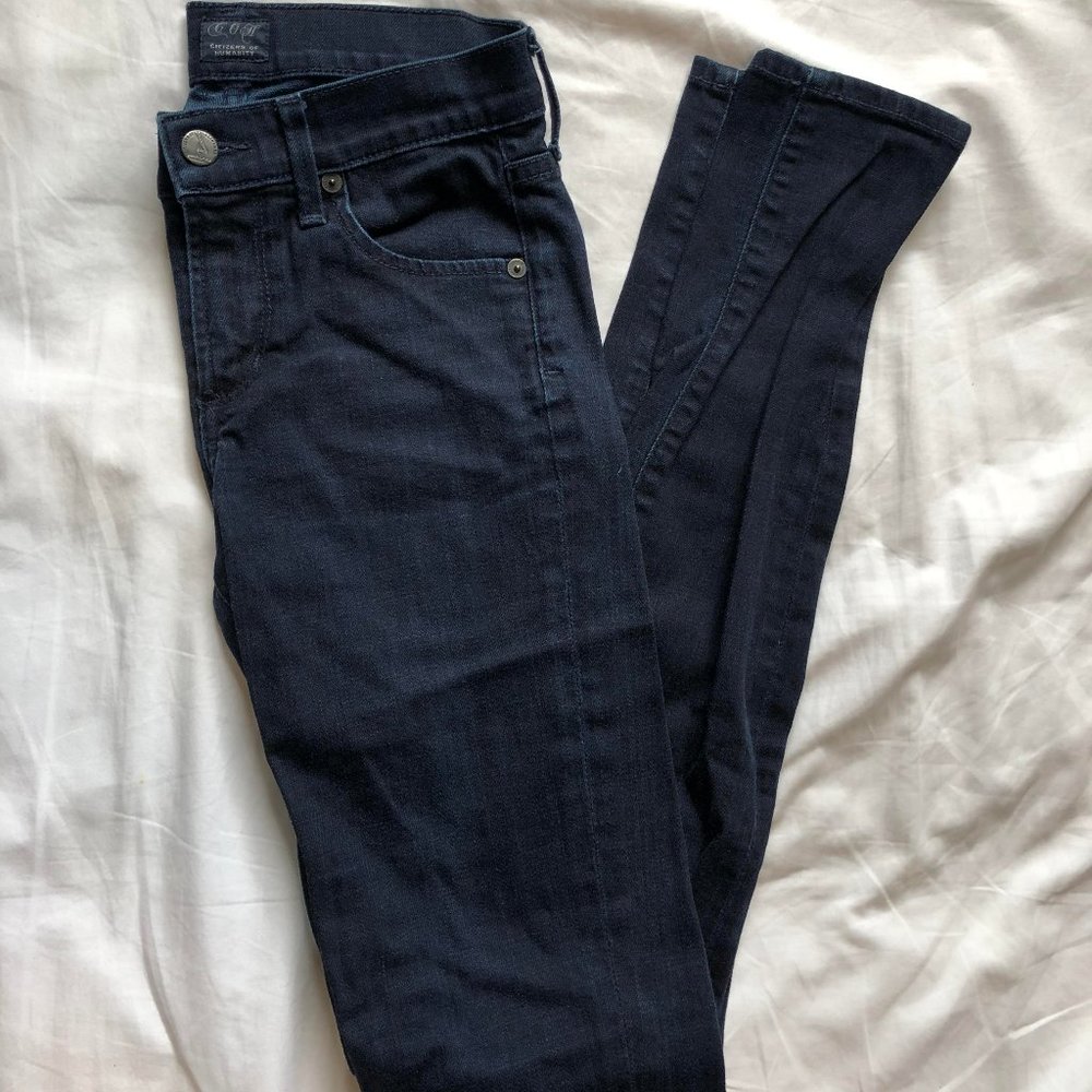 CITIZENS OF HUMANITY raw denim skinny jeans